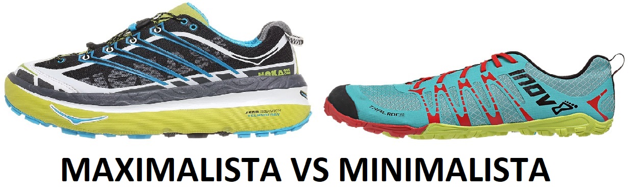Comparacin zapatillas Trail running maximalista y minimalista